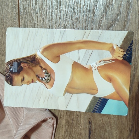 Naked Wardrobe Swim High Cut Tan Bikini Bottom M NWT - Picture 5 of 8